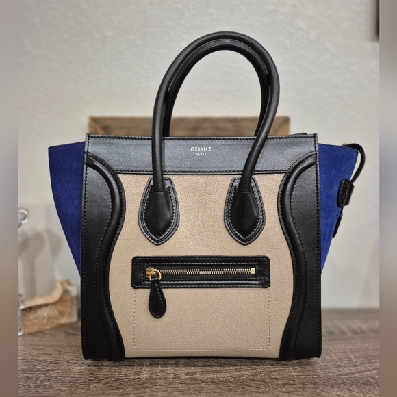 CELINE Bag, TRICOLOR LUGGAGE Shoulder Bag In Prestige Condition - Picture 3 of 13